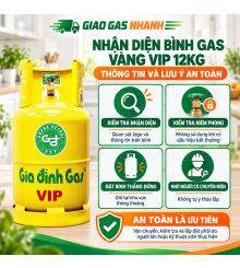 Gas gia đình vàng 12kg
