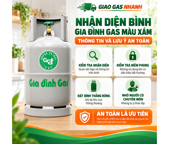 Bình Gas Giá Đình Xám 12kg