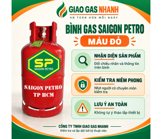 Gas Saigon Petro đỏ 12kg
