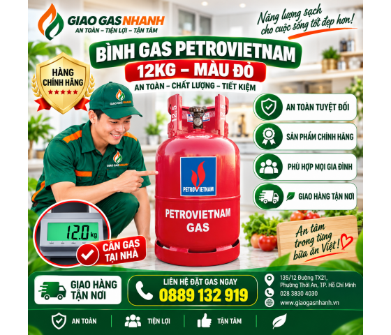 Gas Petrovietnam đỏ 12kg