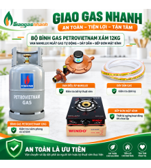 Bộ Bình Xam 12kg +Bếp Gas Đơn Mắt Kiếng
