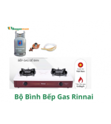Bộ Bình Bếp Bếp Gas Rinnai Măt Inox