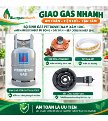 Bộ Bình Gas PetroVietnam 12kg, Van Namilux Và Bếp 280C